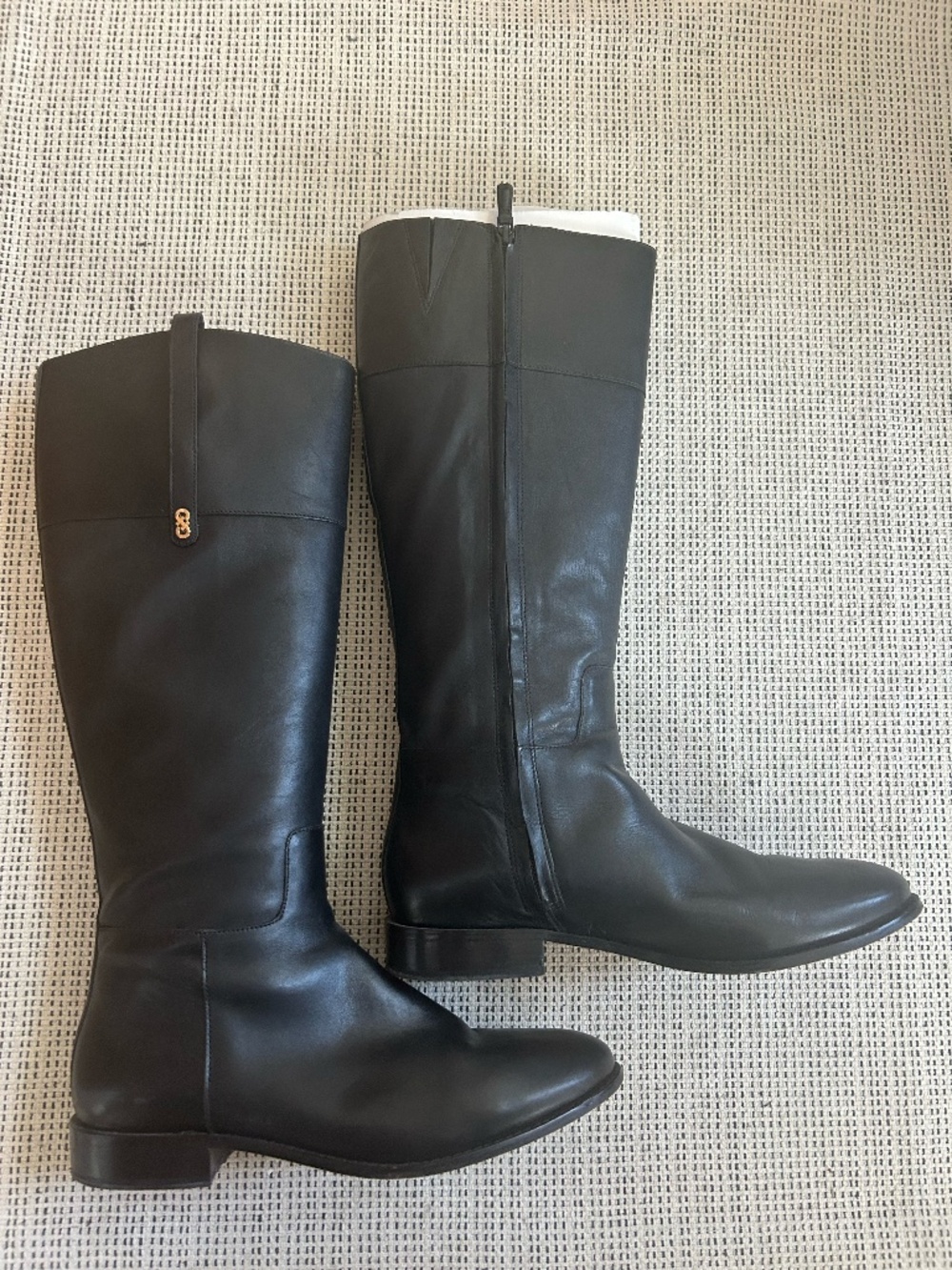 Cole Haan Black Leather Riding Boots